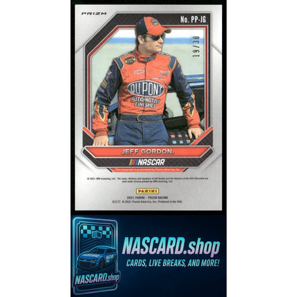 2021 Panini Prizm Jeff Gordon Patented Penmanship Carolina Blue Scope #/30 - NASCARD.shop