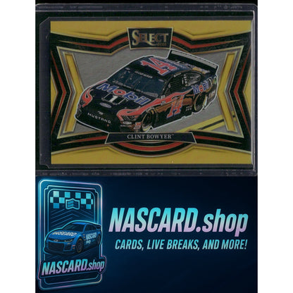 2025 Panini Select Pit Road #184 Clint Bowyer Gold Prizms #/10