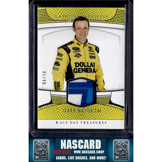 2023 Panini National Treasures Matt Kenseth Race Day Treasures Sheet Metal #/99 - NASCARD.shop