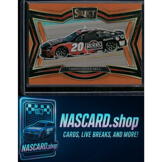 2025 Select Racing #182 Christopher Bell Pit Road Orange Prizms #/49 - NASCARD.shop