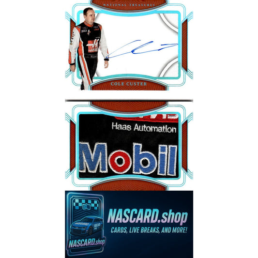 2023 National Treasures Cole Custer Jumbo Firesuit Mobil Patch Booklet #1/1