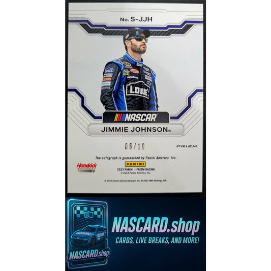 2023 Panini Prizm #S-JJH Jimmie Johnson Scripts Gold Prizm #/10