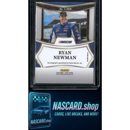 2025 Panini Select #S-RNM Ryan Newman Signatures