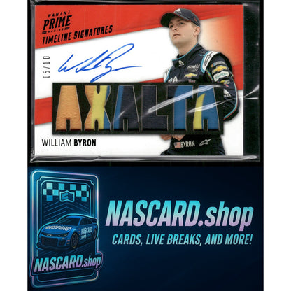 2019 Panini Prime #TS-WB William Byron Timeline Signatures Sponsor #/10 - NASCARD.shop