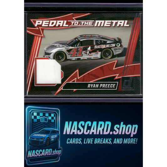 2025 Donruss #PM-RPC Ryan Preece Pedal to the Metal Materials