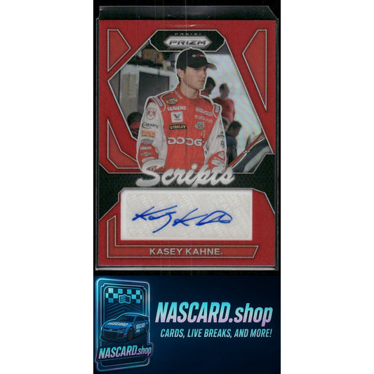 2024 Panini Prizm #S-KKE Kasey Kahne Scripts Red #/75