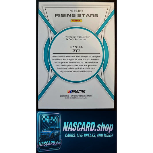 2024 Panini National Treasures #RS-DDY Daniel Dye Rising Stars Holo Silver #/49