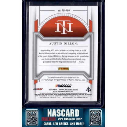 2024 National Treasures Austin Dillon Premium Patches Stars and Stripes #/13 - NASCARD.shop