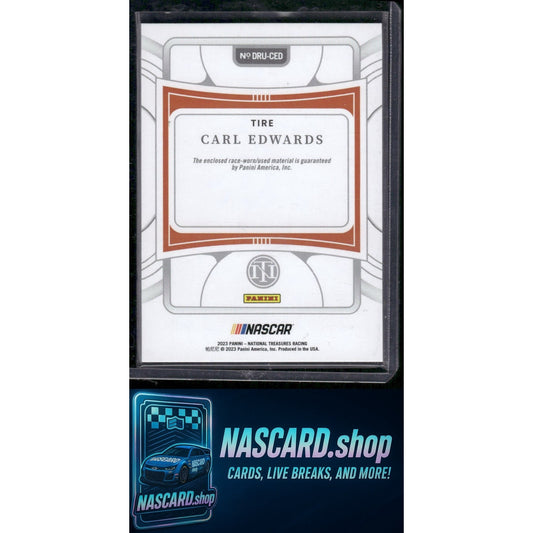 2023 National Treasures Carl Edwards Dual Race Used Tires Midnight Prime #/10