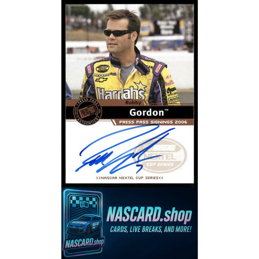 2006 Press Pass Robby Gordon Signings