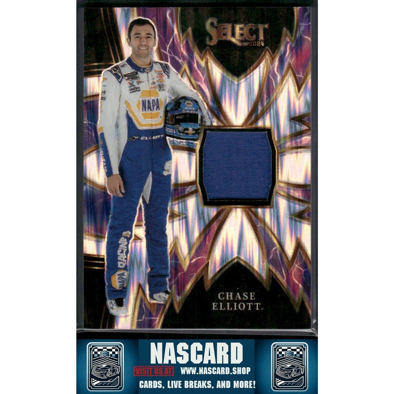 2024 Panini Select #S-CET Chase Elliott Sparks Flash Prizms - NASCARD.shop