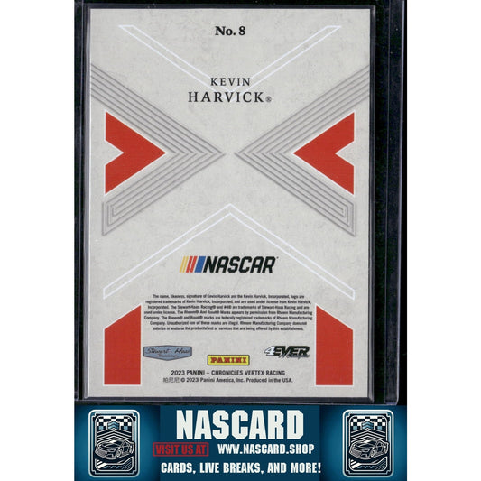 2023 Panini Chronicles #8 Kevin Harvick Vertex Red - NASCARD.shop