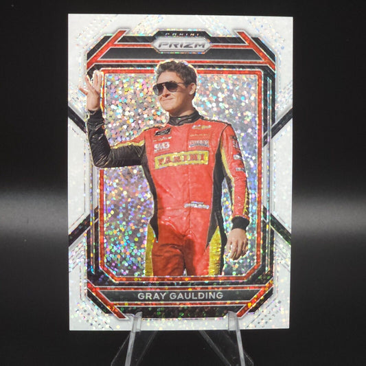 2023 Panini Prizm -White Sparkle Prizm #78 Gray Gaulding NASCARD.shop