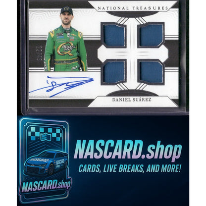 2024 Panini National Treasures #QRG-DSZ Daniel Suarez Quad Race Gear Graphs #/49