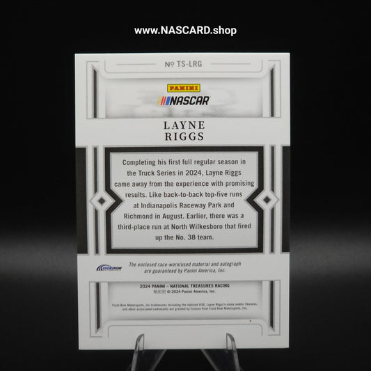2024 National Treasures Treasures Swatches Layne Riggs /99