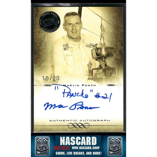 2007 Press Pass Legends Authentic Autograph Marvin Panch /20 Inscription