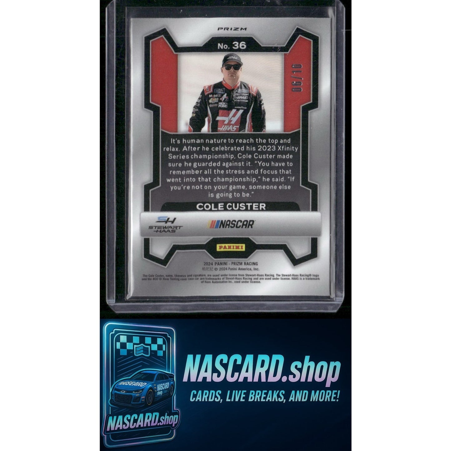 2024 Panini Prizm #36 Cole Custer Gold #/10