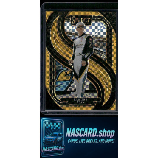 2025 Panini Select Trackside #216 Lawless Alan Gold Power Plaid #/13