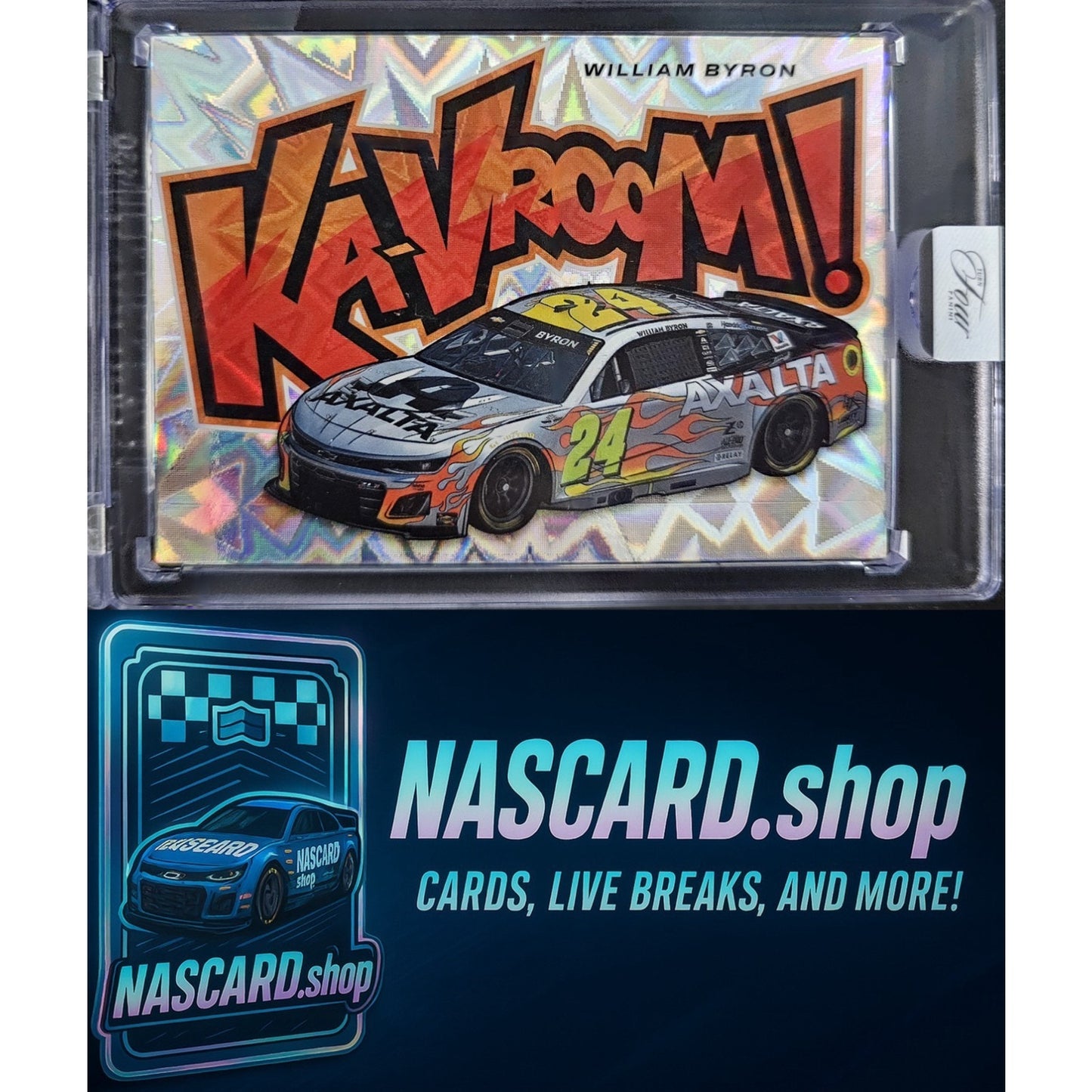 2025 Panini Turn Four Racing #4 Ka-VROOM! William Byron SSP CASE HIT! KaVROOM!