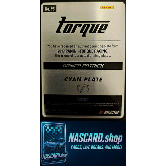 2017 Panini Torque #95 Danica Patrick Printing Plates Cyan #1/1