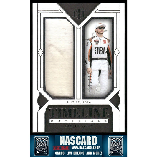 2024 Panini National Treasures #TM-TAY Taylor Gray Timeline Materials