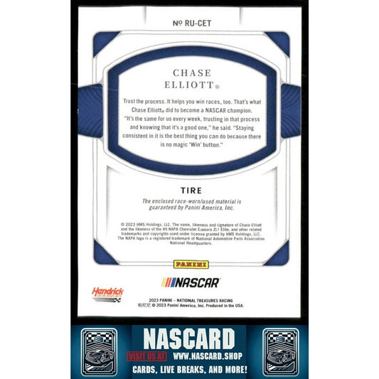 2023 Panini National Treasures - Race Used Chase Elliott #RU-CET Tires /99 (MEM)