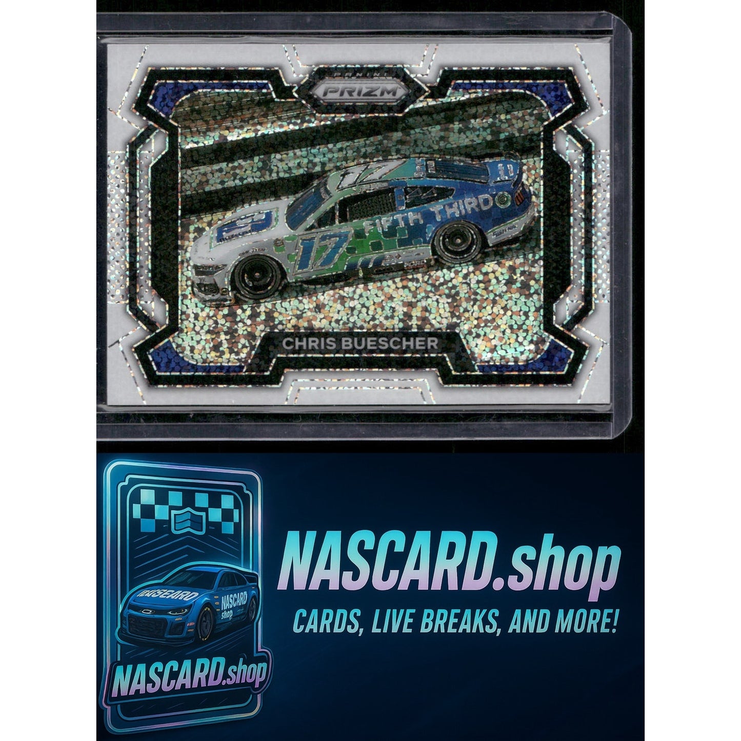 2024 Panini Prizm #79 Chris Buescher White Sparkle