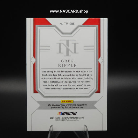 2024 National Treasures Timeline Materials Greg Biffle /99