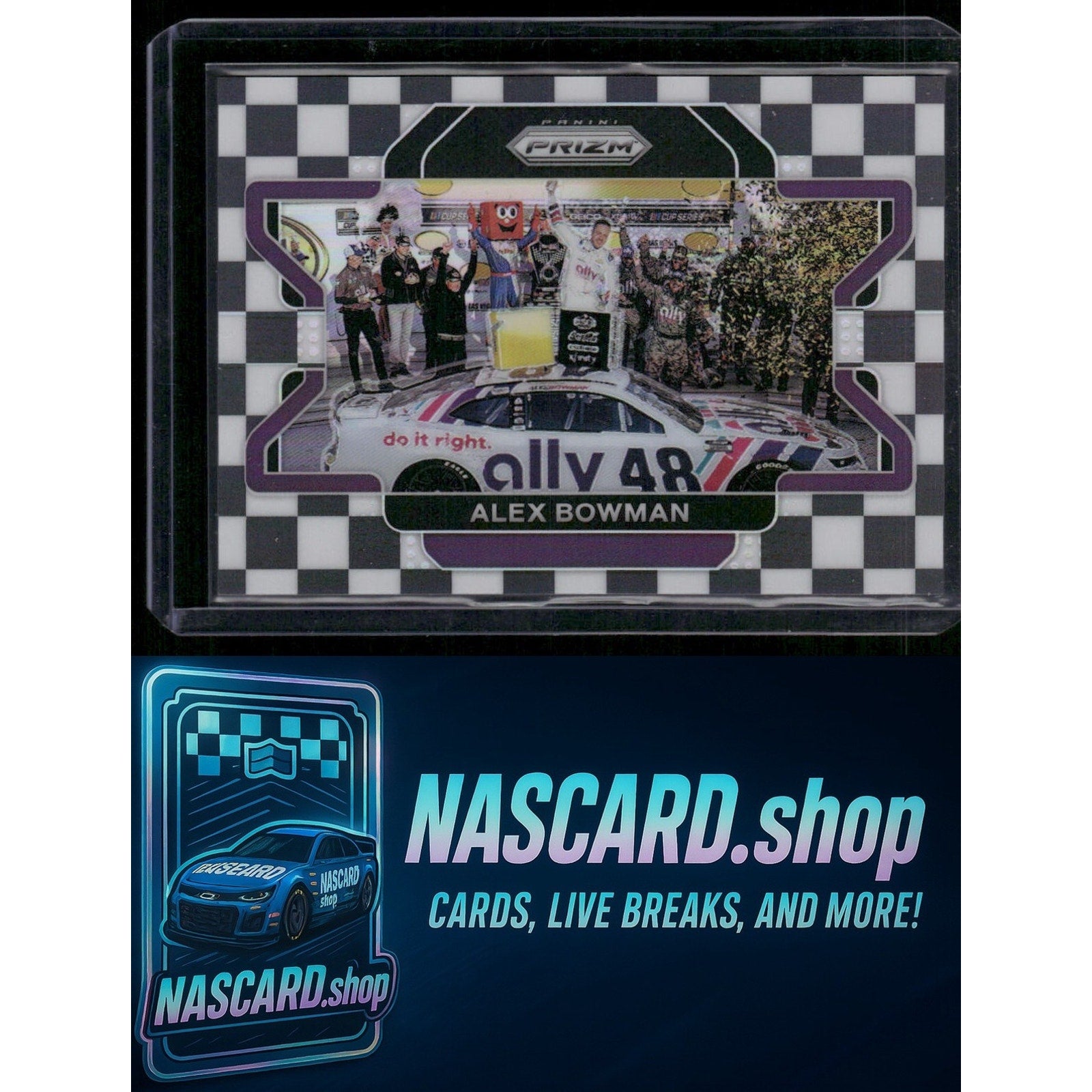 2022 Panini Prizm #98 Alex Bowman Checkered Flag Prizm #/50 - NASCARD.shop