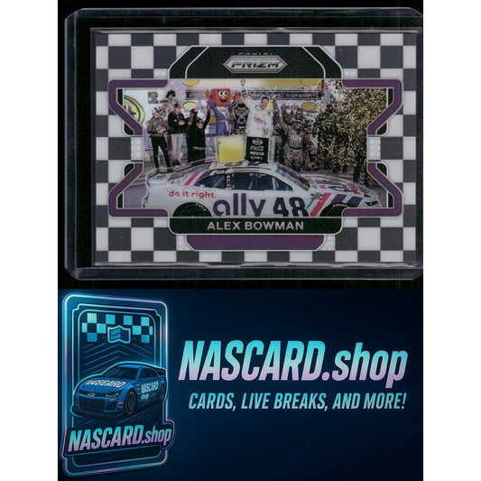 2022 Panini Prizm #98 Alex Bowman Checkered Flag Prizm #/50 - NASCARD.shop