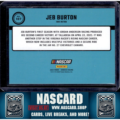 2024 Donruss #107 Jeb Burton Purple #/99