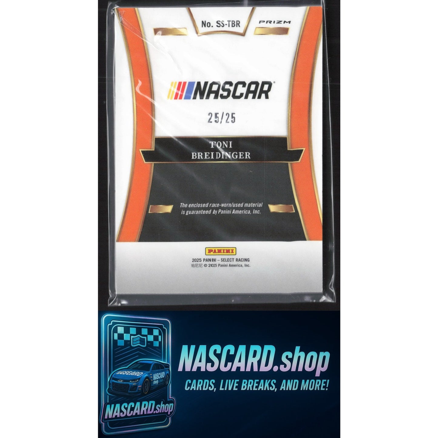 2025 Panini Select Toni Breidinger Selective Swatches Tie-Dye Prizms #25/25