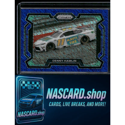 2024 Panini Prizm #98 Denny Hamlin FOTL Blue Shimmer #/10 - NASCARD.shop