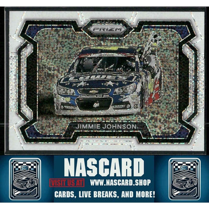 2024 Panini Prizm - Base Rides Jimmie Johnson #18 White Sparkle Prizm