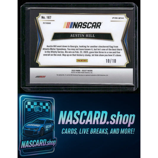2025 Panini Select #167 Austin Hill Gold Prizms #10/10