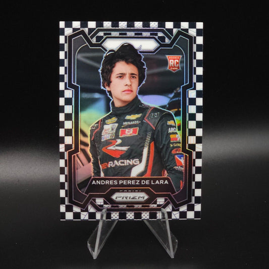 2024 Panini Prizm Racing Andres Perez De Lara Checkered Flag Prizm #8 (RC) /75