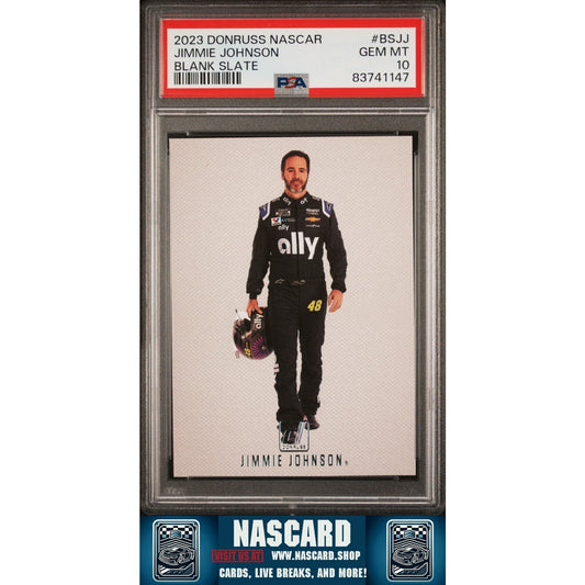 2023 Donruss NASCAR Blank Slate Jimmie Johnson PSA 10 POP 3