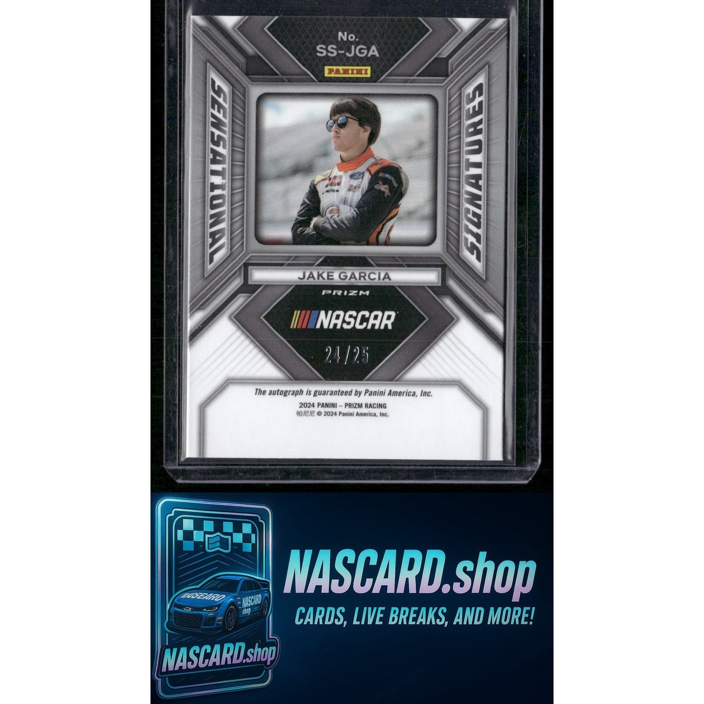 2024 Panini Prizm #SS-JGA Jake Garcia Sensational Signatures Mojo #/25 - NASCARD.shop