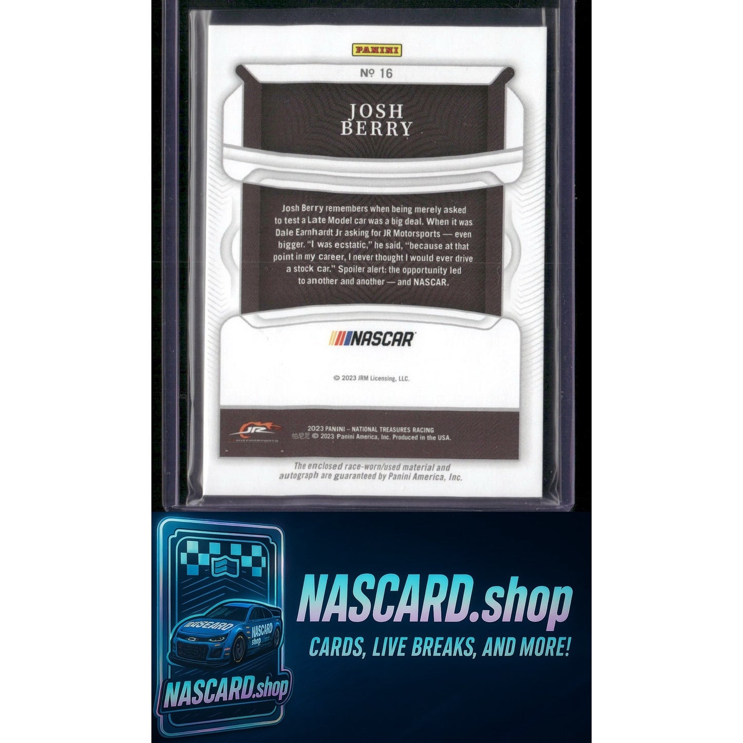 2024 National Treasures Josh Berry 2023 Colossal Materials Signatures #/99