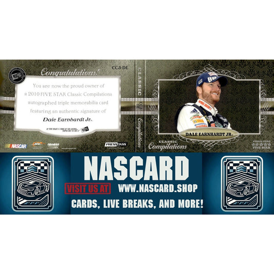 2010 Press Pass Five Star Vault Dale Earnhardt Triple Mem Autograph Booklet
