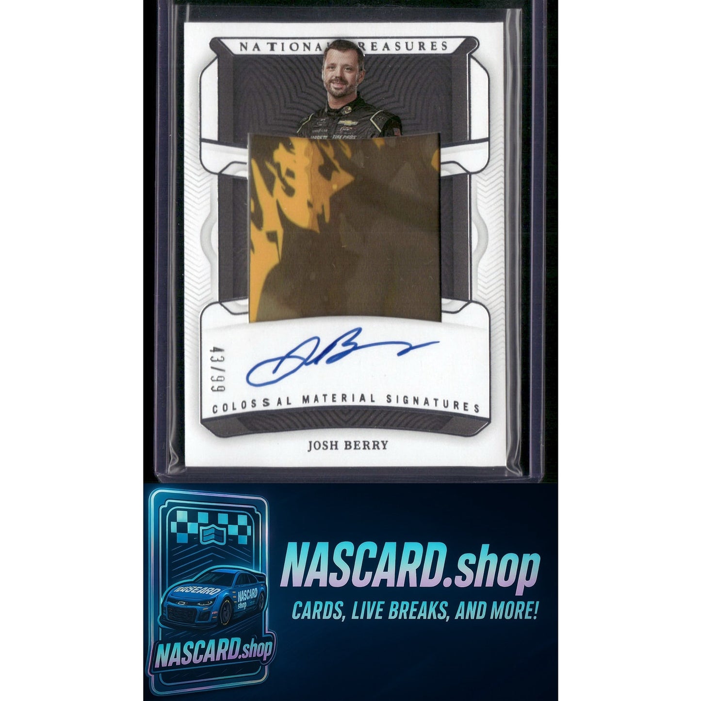 2024 National Treasures Josh Berry 2023 Colossal Materials Signatures #/99