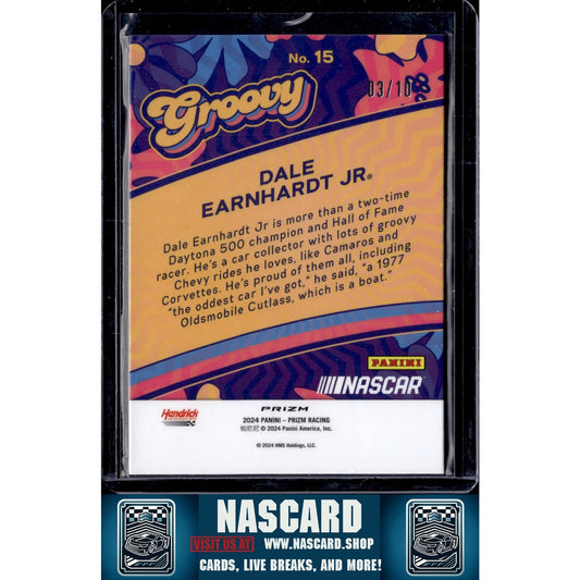 2024 Panini Prizm #15 Dale Earnhardt Jr Groovy Gold #03/10 - NASCARD.shop