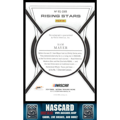 2024 Panini National Treasures #RS-SMR Sam Mayer Rising Stars Holo Silver - NASCARD.shop