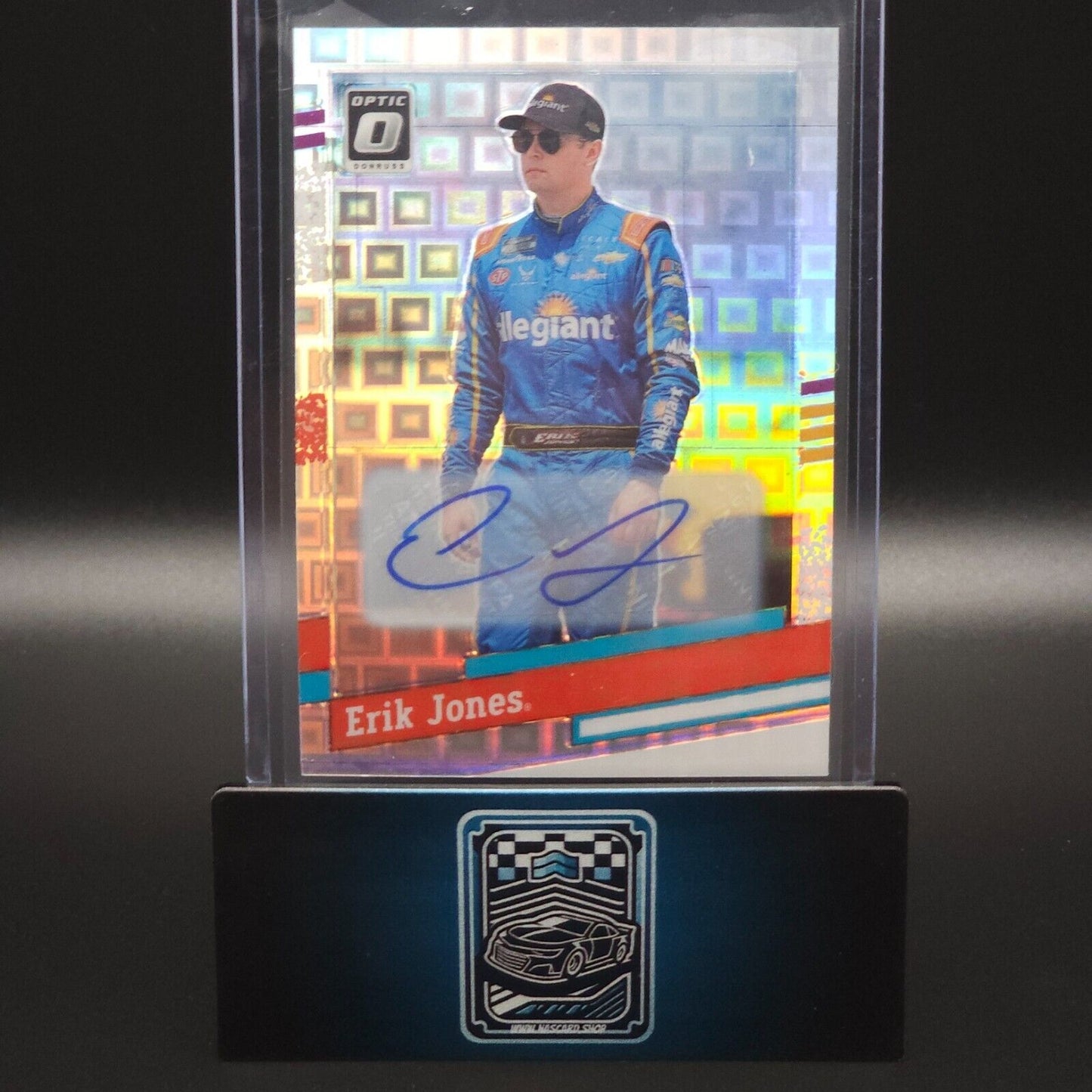 2024 Donruss NASCAR Retro 1991 Optic Pandora Prizm Signature #138 Erik Jones /25 - NASCARD.shop