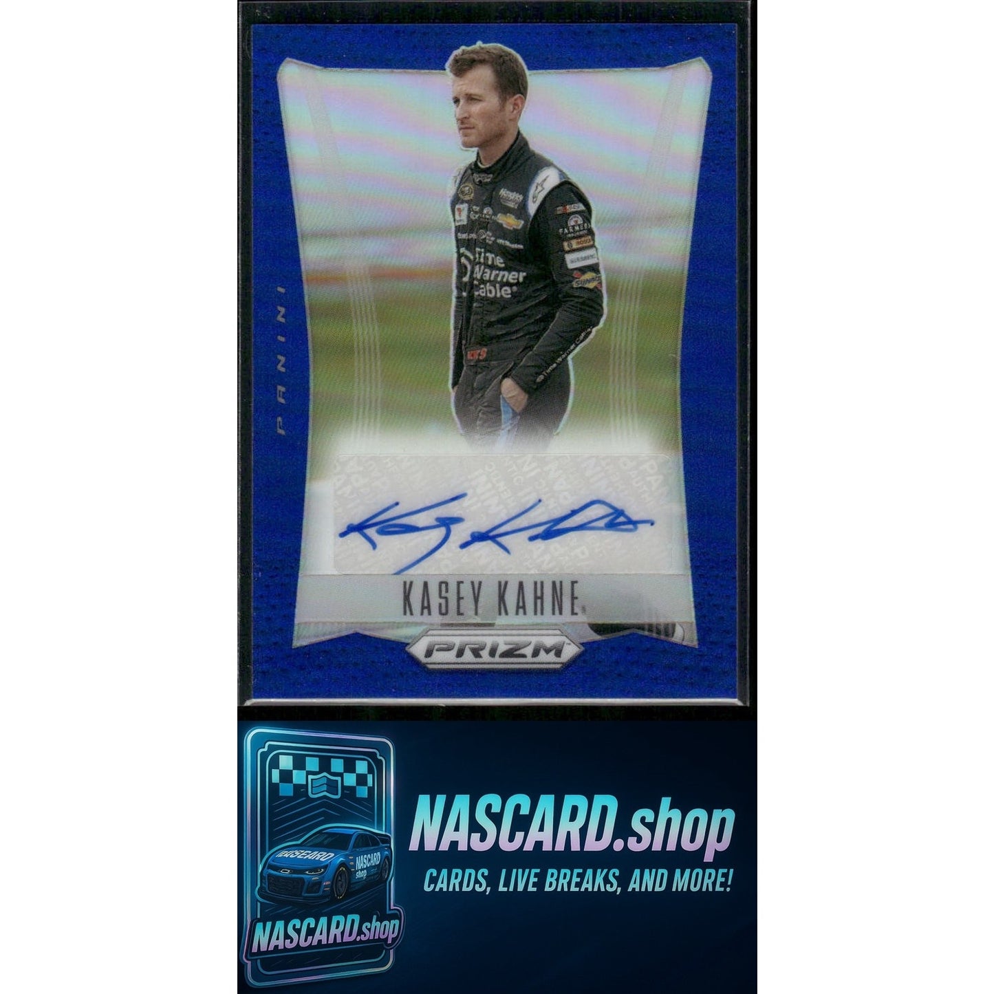 2024 Panini Prizm #TS-KKE Kasey Kahne Throwback Signatures Blue #/49