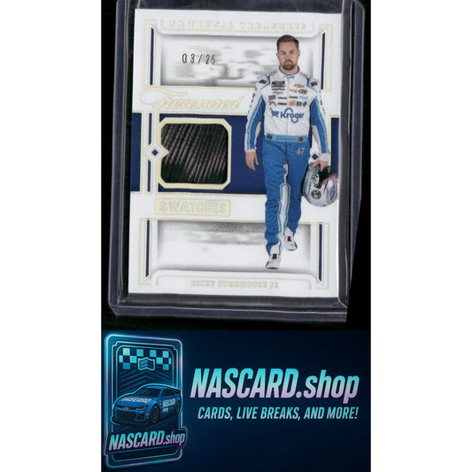 2024 National Treasures Ricky Stenhouse Jr Treasured Swatches Holo Silver #/25 - NASCARD.shop