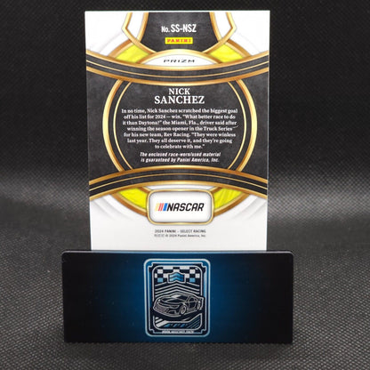 2024 Panini Select Racing Selective Swatches #SS-NSZ Nick Sanchez - NASCARD.shop