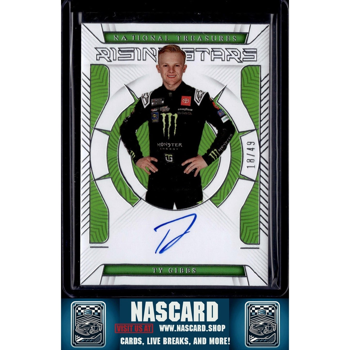 2024 Panini National Treasures #RS-TYG Ty Gibbs 2023 Rising Stars #/49