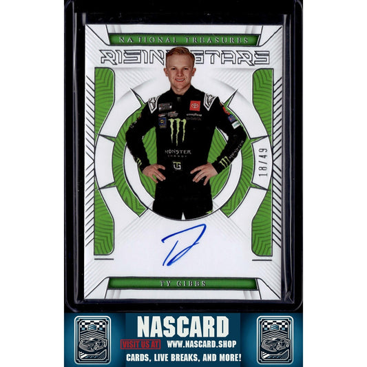 2024 Panini National Treasures #RS-TYG Ty Gibbs 2023 Rising Stars #/49