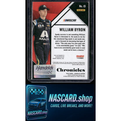 2020 Panini Chronicles #19 William Byron Chronicles Autographs #/40 - NASCARD.shop